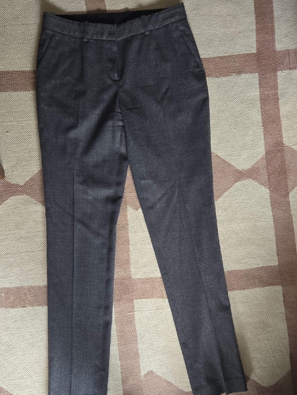 Theory Super Slim Women's Dress Pants - Charcoal And Blue Melange - Size 4